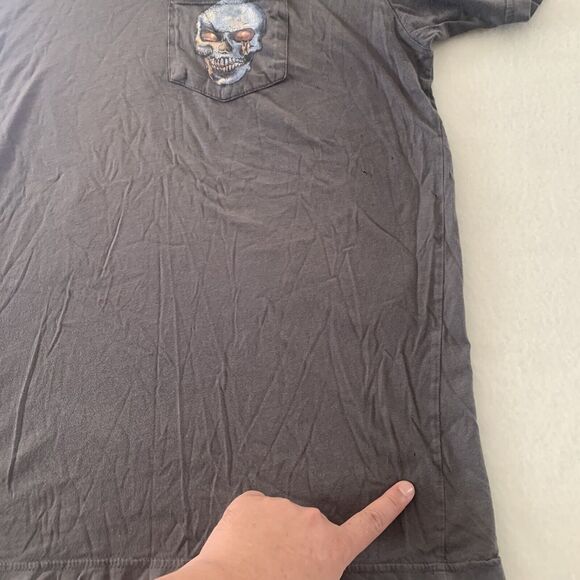 Ohio Bike Week Skull Print Y2K Grunge T Shirt Men Size M Color Black With Flaws‎ - Picture 15 of 16